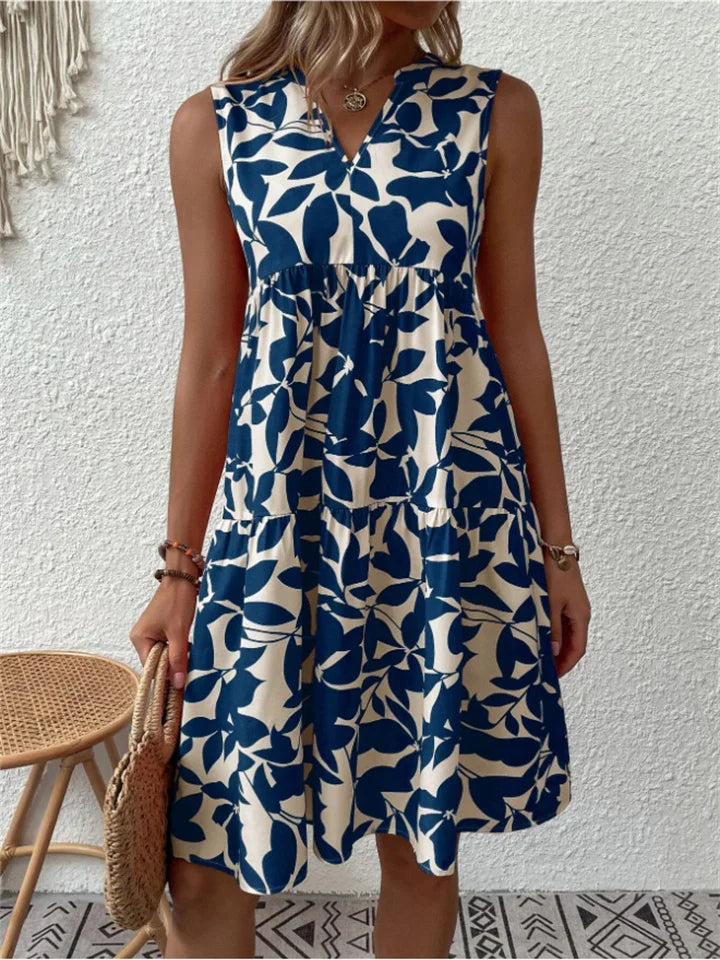 Women's A-Line Floral Maxi Dress, Breathable Cotton Summer Dress for Beach and Garden Parties, Plus Size Available-2