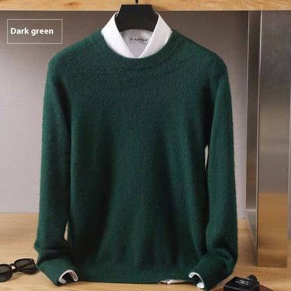 Plush Relaxed Men's Crewneck Sweater - Oversized Knit