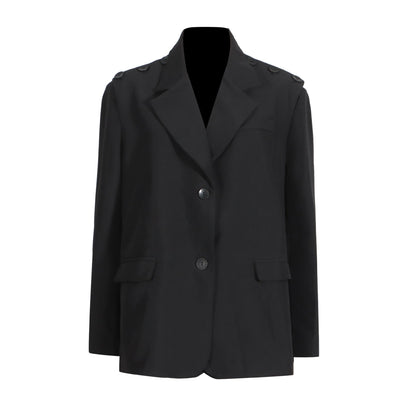 Asymmetric, Polished, Polyester, Office Wear Essential – Oversized Women’s Blazer
