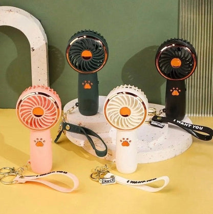 Summer New Mini Fan - Cute Cartoon Travel-Friendly USB Hand-Held Fan for Students, Ideal Outdoor Cooling Option
