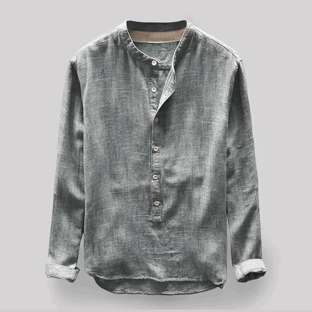 Men's Linen Dress Shirt - Classic Elegance with Modern Comfort, Available in Sizes M-4XL-2