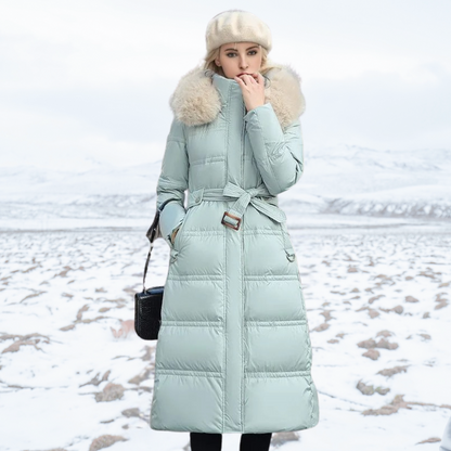 Women’s Insulating Puffer Coat - Quilted, Fur Trimmed