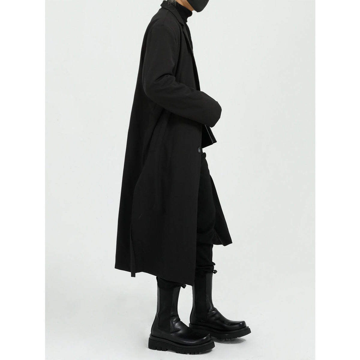 Light Relaxed Men’s Overcoat - Long Polyester Spring