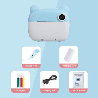 Kid Instant Print Camera - Fun Photography for Kids, Light, Simple to Use, Black & White Prints