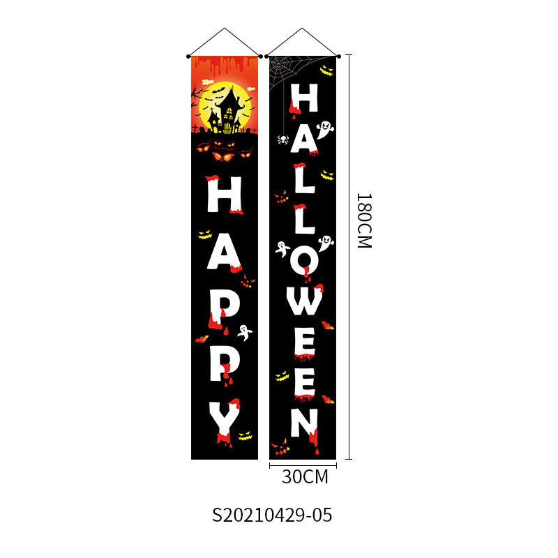Doorway Halloween Banners Pair Oxford Cloth 180x30cm