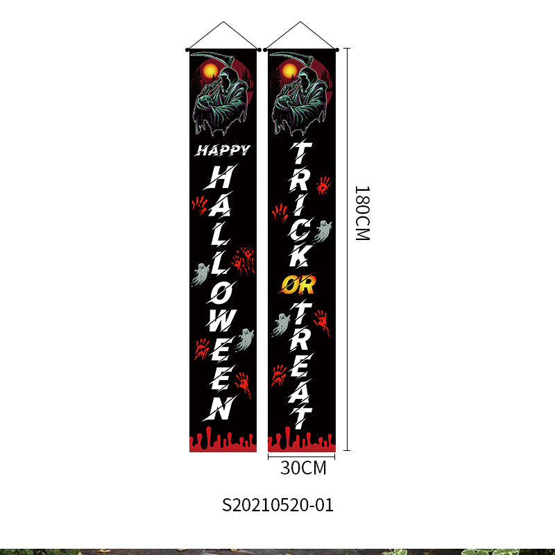 Doorway Halloween Banners Pair Oxford Cloth 180x30cm