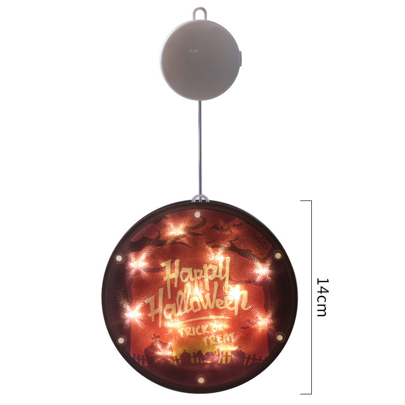 LED Halloween Lantern 160mm PVC Decor, IP44 Spooky Glow
