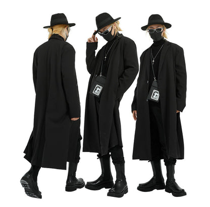 Light Relaxed Men’s Overcoat - Long Polyester Spring