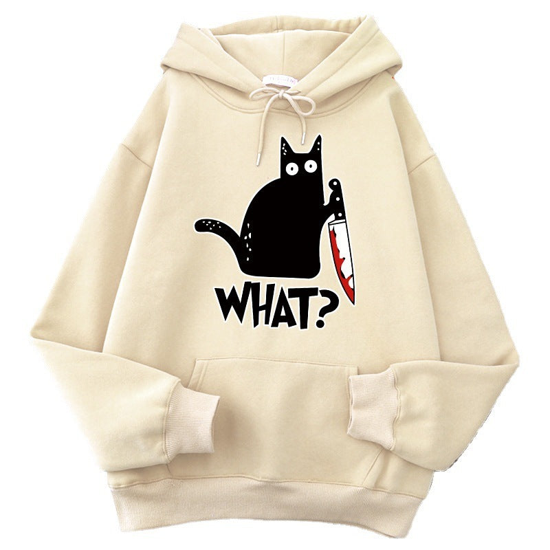Men’s Oversized Hoodie - Graphic Pullover, Wool Lined Casual