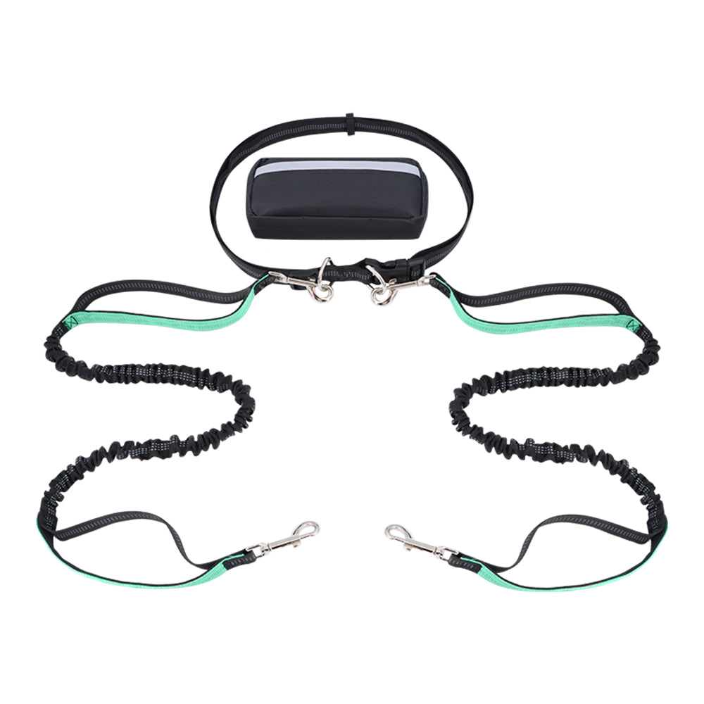 Leash Dog Double-Handle Hands-Free Bungee Reflective Walking Leash Fall 2025 Safe Control