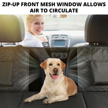Car Seat Cover Hammock Water-Resistant Protector With Storage Pockets And Mesh Window For Cars And Trucks Fall 2025 Gift