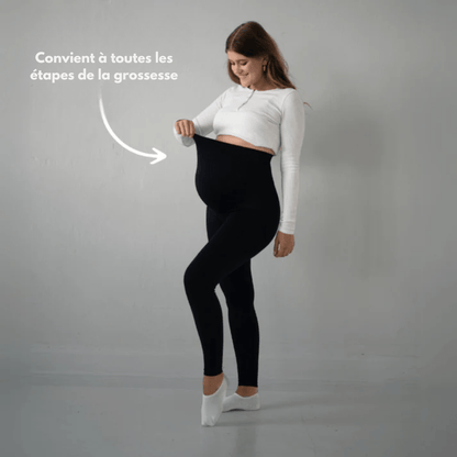 Comfortable Maternity Leggings with Supportive Stretch Belt for Pregnancy and Postpartum, Full-Length Yoga Pants-4