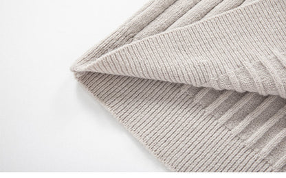 Men's Fitted Half Turtleneck Zip Sweater - Ribbed Knit