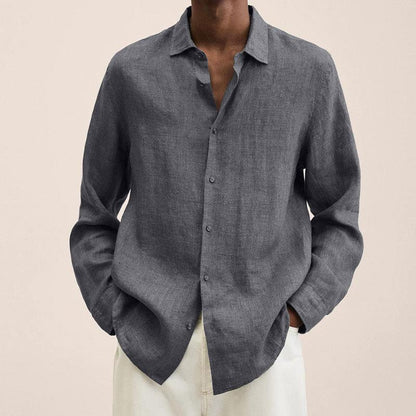 Elegant Linen Shirt for Men - Breathable Trendy Fit for All Occasions, Cozy Summer Wear, Multi-Use Casual Attire
