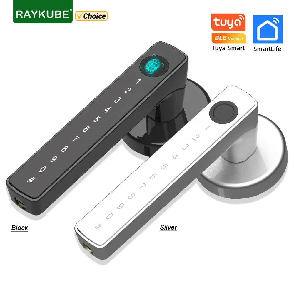 Smart Door Lock Fingerprint Bluetooth Tuya Digital Electronic Lock Smart Household 2025 Keyless Multi Access