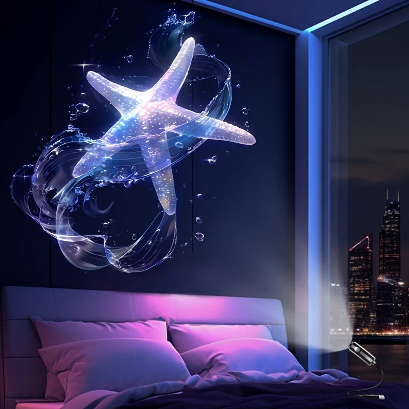 USB LED Projector Light Ocean Creature Projections Night Light Projection Patterns Kids Gift 2026 Festival Decor