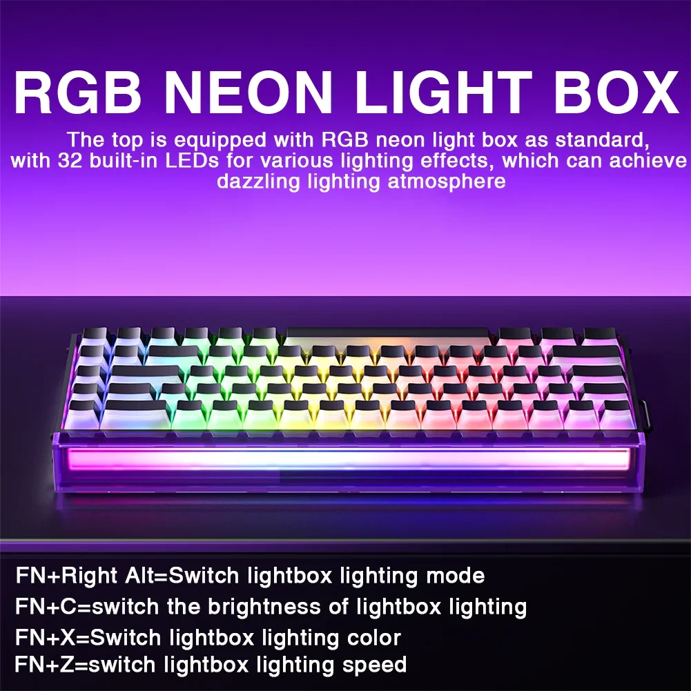 Mechanical Gaming Keyboard 68 Key RGB Travel-Friendly Esports