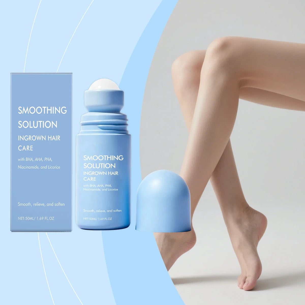 Ingrown2026 Edition Hair Serum Roll On Bikini And Body Maintenance Centella AHA BHA PHA Smooth Skin Summer