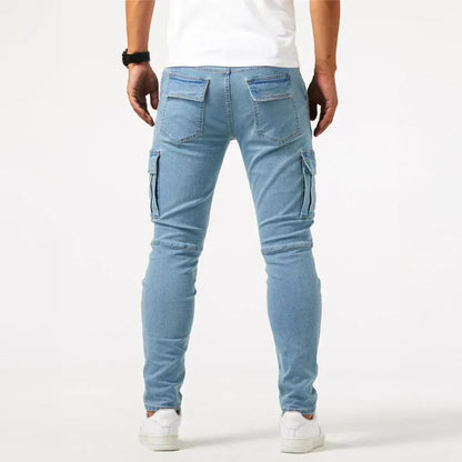 Stretch Cargo Jeans for Men, Comfortable Fit with Functional Pockets, Elastic Denim for Versatile Style-6