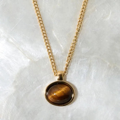 Layered2026 Edition Gold Tone Necklace Kit With Resin Stone Pendants Boho Statement Jewelry Gift Idea Fall