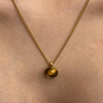 Layered2026 Edition Gold Tone Necklace Kit With Resin Stone Pendants Boho Statement Jewelry Gift Idea Fall