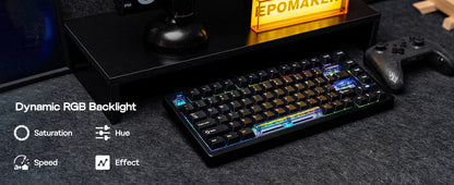 Keyboard Mechanical 75 Percent Hot Swap Gasket Mount Wired