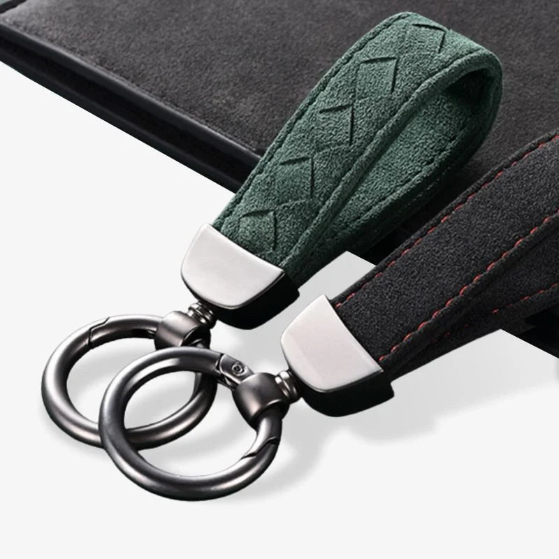 Car Key Chain Alcantara Strap Deluxe Keyring Regular Carry