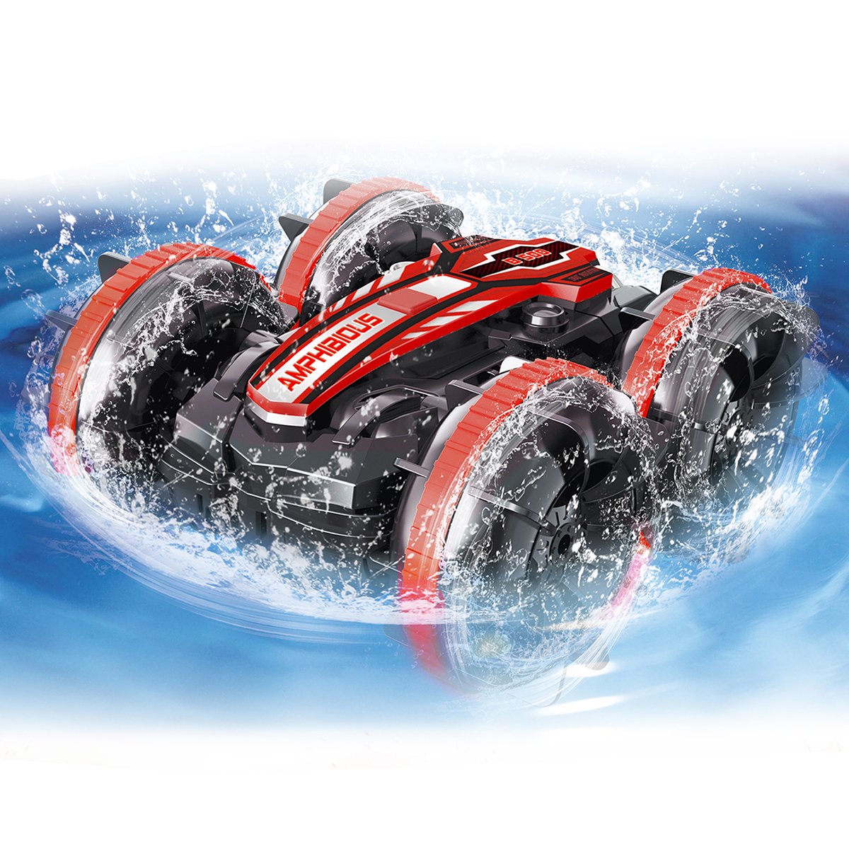 Remote All-Terrain Control Stunt Vehicle - Double-Sided Drifting Car with LED Wheels, Outdoor Adventure Toy for Boys