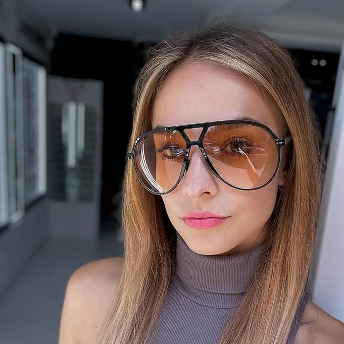 Atemberaubende unisex Aviator Sonnenbrille – oversized quadratische Gläser, leichtes Gestell, für Sommer 2025 2