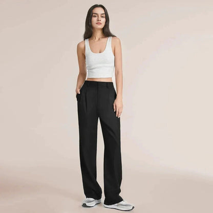 Atmungsaktive Damen Palazzohose – hohe Taille, weite Beine, für jeden Anlass 3