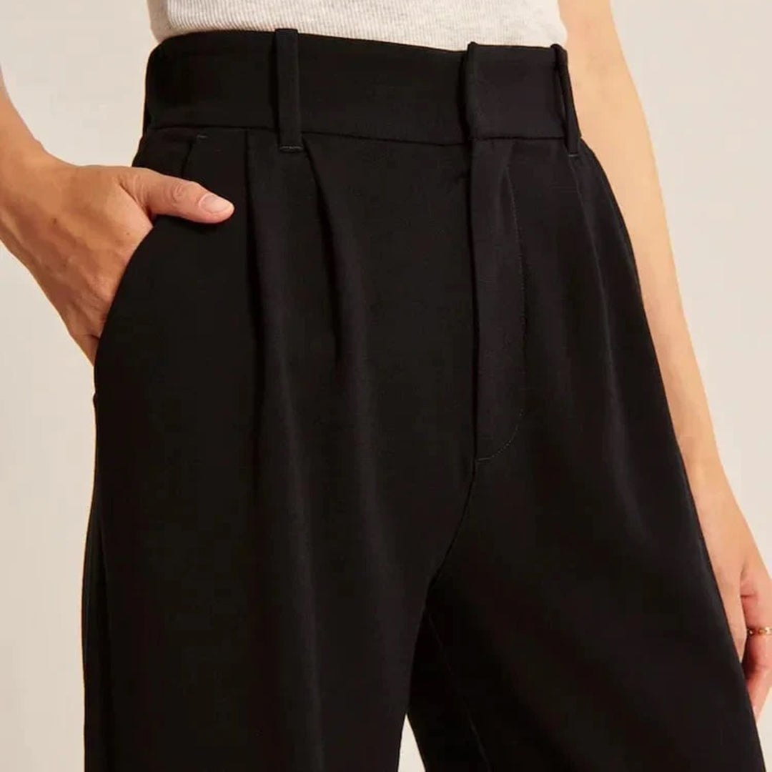 Atmungsaktive Damen Palazzohose – hohe Taille, weite Beine, für jeden Anlass 8