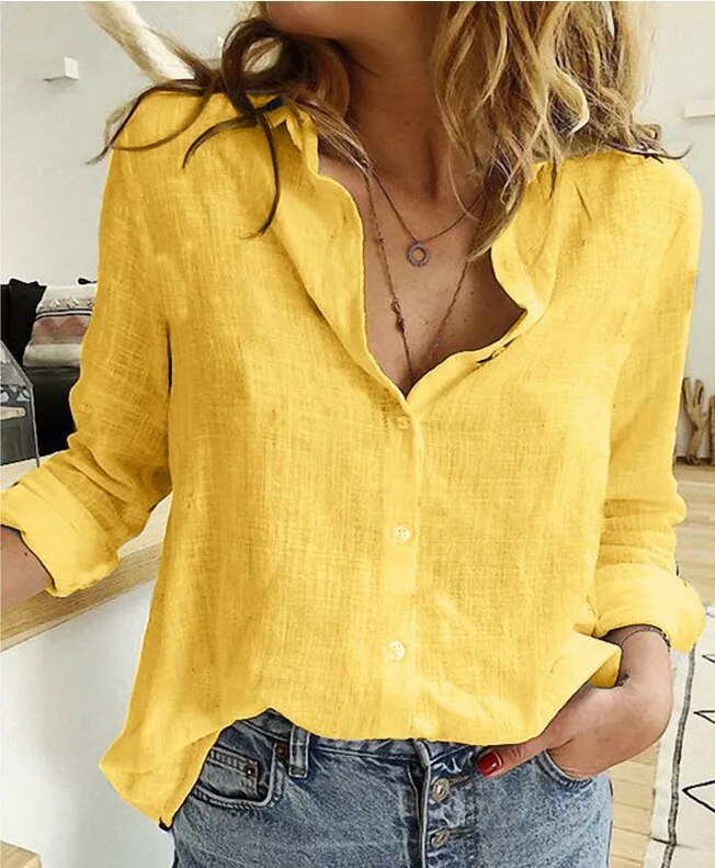 Atmungsaktive damenbluse – lässiger Schnitt, 100% Leinen, für den Sommer 4