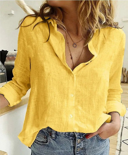 Atmungsaktive damenbluse – lässiger Schnitt, 100% Leinen, für den Sommer 4