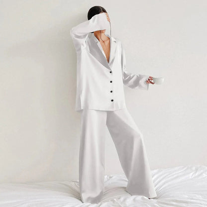 Atmungsaktiver Damen Pyjama – seidiges Set, hypoallergen, für entspannte Nächte 10