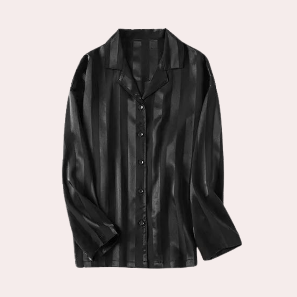Atmungsaktives Damen Pyjama-Set – seidige Textur, lockere Passform, für entspannte Nächte 3