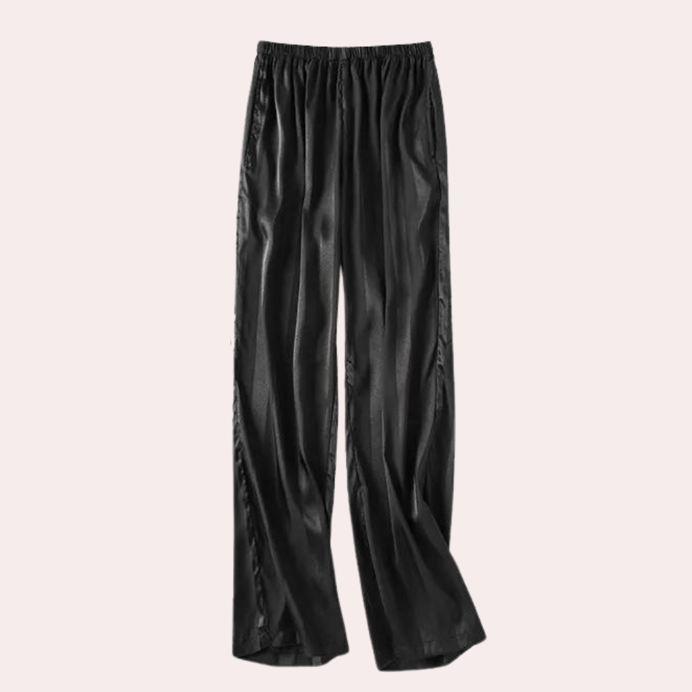 Atmungsaktives Damen Pyjama-Set – seidige Textur, lockere Passform, für entspannte Nächte 4