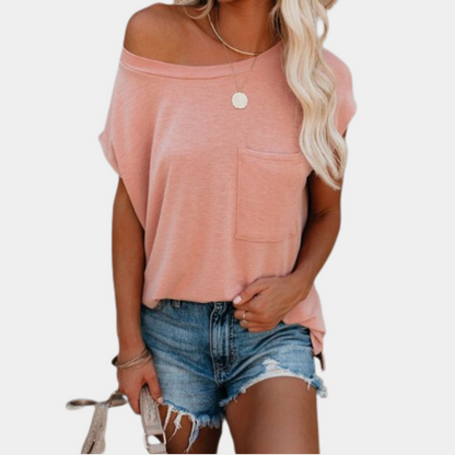 Atmungsaktives Damen T-Shirt – lässiger Schnitt, weiches Material, ideal für Frühling und Sommer 2