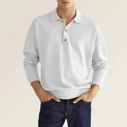 Atmungsaktives Herren Langarmshirt – lässiger Schnitt, 100% Baumwolle, für den Sommer 0