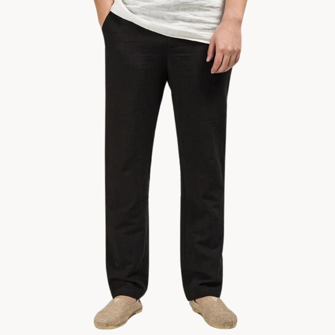 Variant image for Linen Relaxed Pants for Men and Women, Breathable Flax Cotton Blend, Lightweight Casual and Formal Wear-19