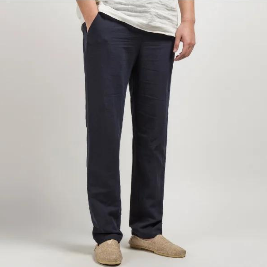 Variant image for Linen Relaxed Pants for Men and Women, Breathable Flax Cotton Blend, Lightweight Casual and Formal Wear-25