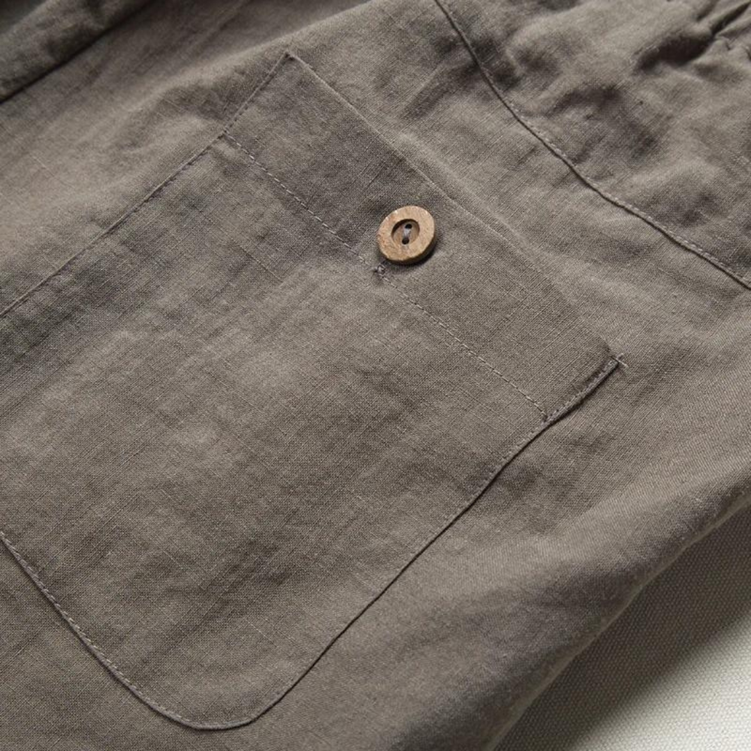 Linen Relaxed Pants for Men and Women, Breathable Flax Cotton Blend, Lightweight Casual and Formal Wear-6