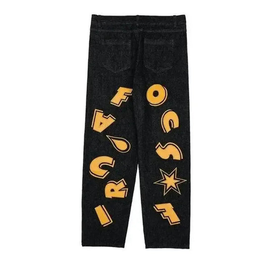 Custom Baggy Jeans for Women and Men - Personalized Loose Fit Denim with Vintage Distressing and Unique Designs-1