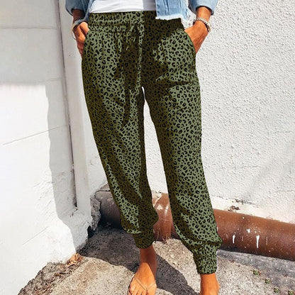 Bequeme Damen-Hose – lässiges Leopardenmuster, Polyester, für Freizeitaktivitäten 8