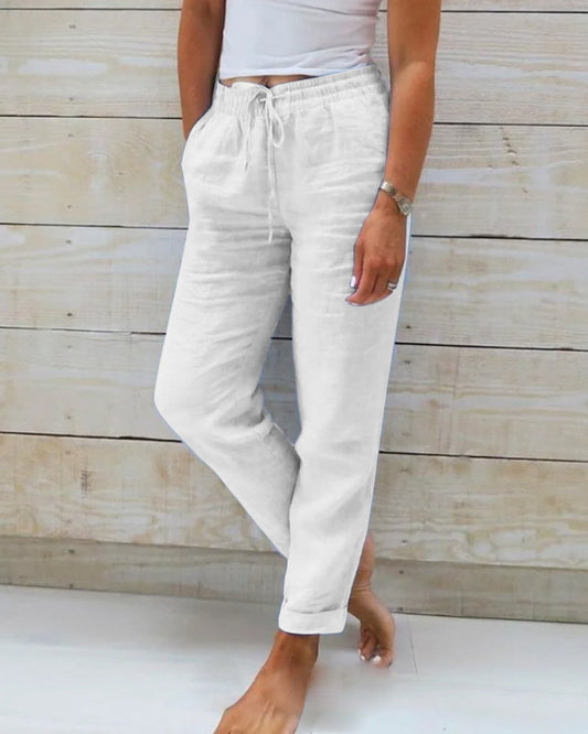 Bequeme Damen-Leinenhose – elastisch, hochwertig, für vielseitige Anlässe 0