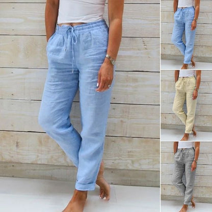 Bequeme Damen-Leinenhose – elastisch, hochwertig, für vielseitige Anlässe 1