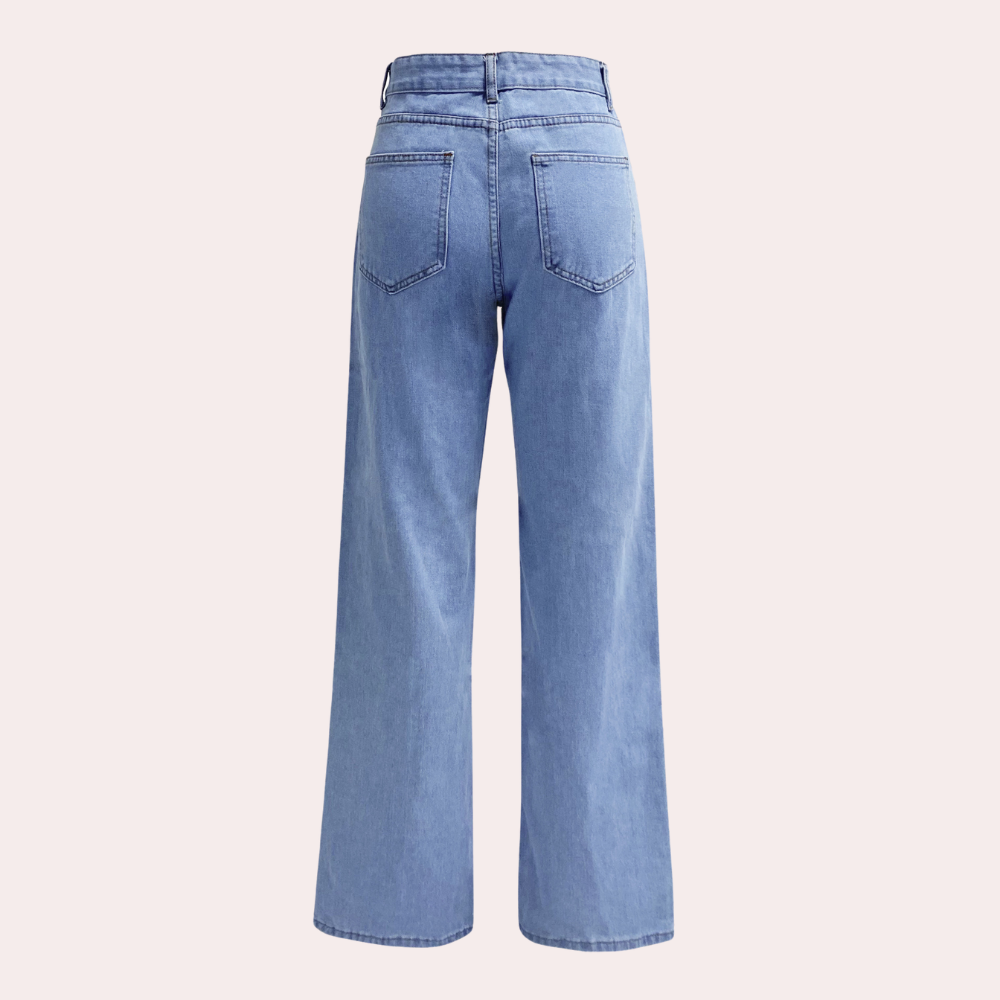Bequeme Damen Baggy Jeans – Hohe Taille, elastischer Denim, für den Alltag 3