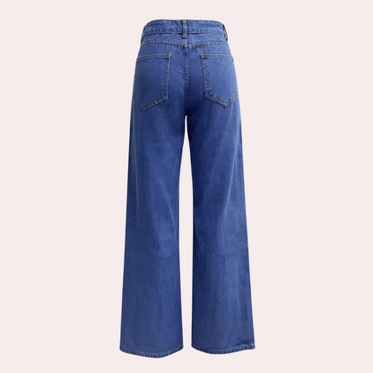 Bequeme Damen Baggy Jeans – Hohe Taille, elastischer Denim, für den Alltag 4
