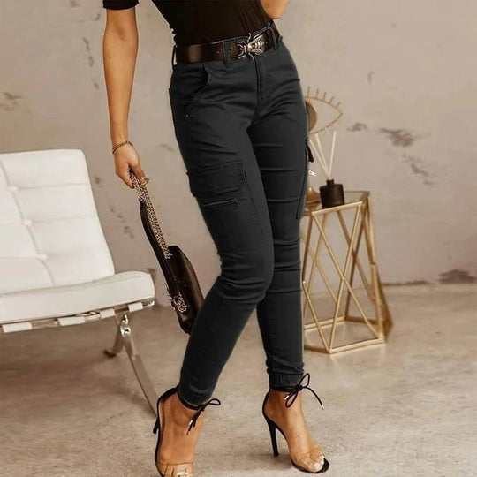 Bequeme Damen Cargo-Jeans – lässiger Schnitt, strapazierfähige Baumwollmischung, für den Alltag 3