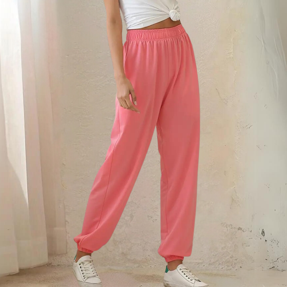 Bequeme Damen Jogginghose – hohe Taille, elastisches Material, für Freizeit und Sport 3
