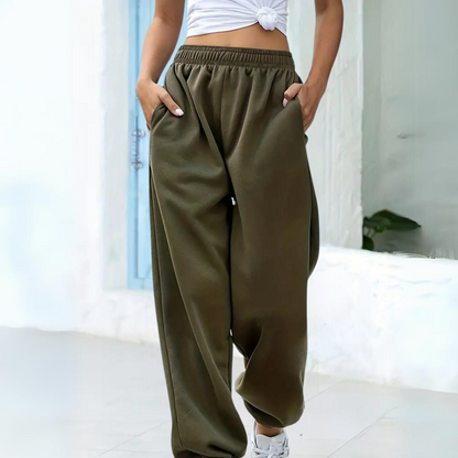 Bequeme Damen Jogginghose – hohe Taille, elastisches Material, für Freizeit und Sport 4